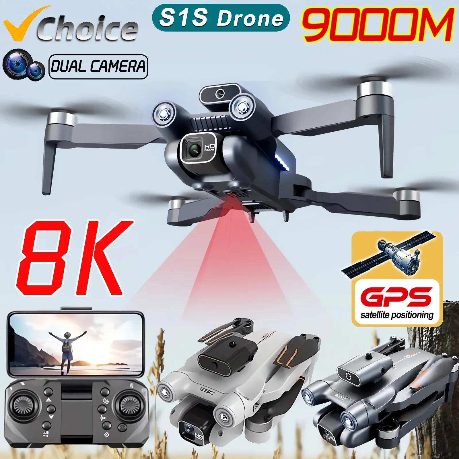 Drone Camera Mount - New S1S 5G GPS Drone Camera