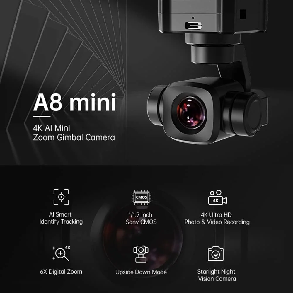 SIYI A8 Mini 4K 8MP Gimbal Cam - Drone Camera Vlog 评论和价格