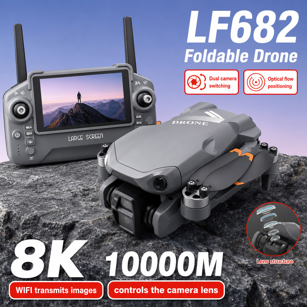 Aerial Photo LF682 Drone 8K HD - Drone Camera Lens 评论和价格