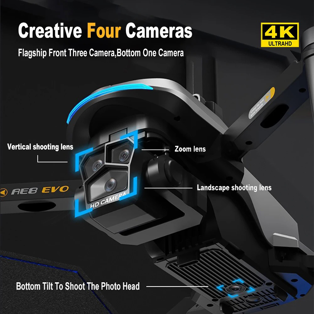 AE8 EVO Drone 4K Professional  - Drone Camera Lens 评论和价格