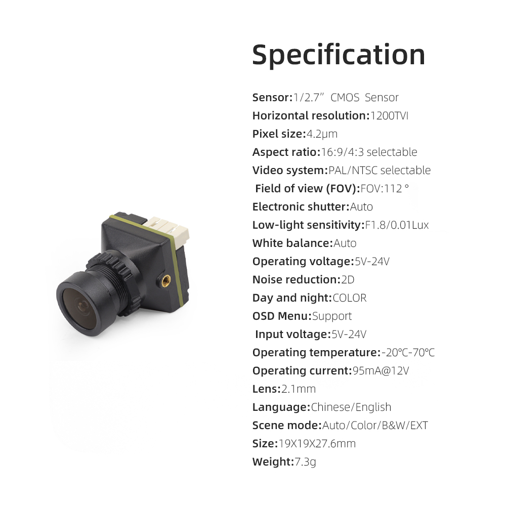 HGLRC L1 FPV Camera 1200TVL HD - Drone Camera Wide Angle 评论和价格