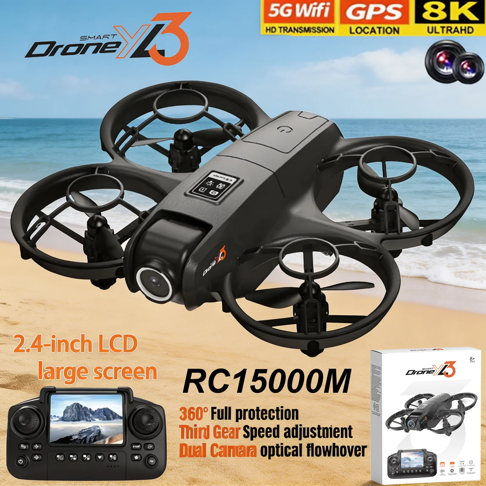 New YL3 RC Drone 8K 1080P Wide - Drone Camera Wide Angle 评论和价格